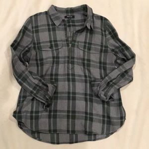 Madewell Flannel with zip detail